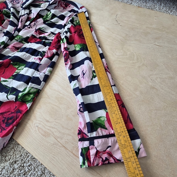 Kate Spade Dream A Little Dream Rose Striped Floral Pajama Set Small - Picture 8 of 16